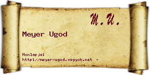 Meyer Ugod névjegykártya